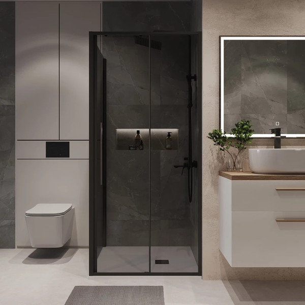 Изображение товара Душевой уголок Niagara 90x100x195 NG-85-9TB-TB100-34 (черный матовый/тонированное стекло)