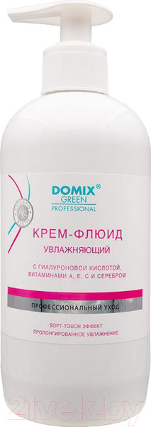 Изображение товара Крем для рук Domix Green Увлажняющий с гиалуроновой кислотой, витаминами A,E,C, серебром (500мл)