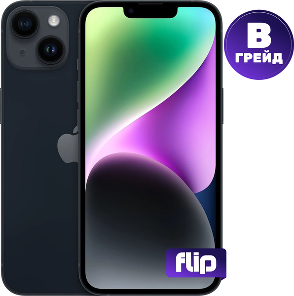 Изображение товара Смартфон восстановленный Apple iPhone 14 128GB Flip Грейд B (Midnight)