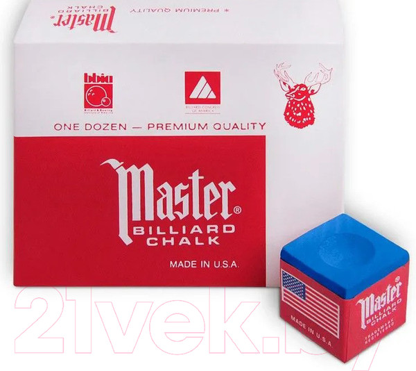 Изображение товара Мел для бильярда Tweeten Master 12415 (12шт, светло-голубой)