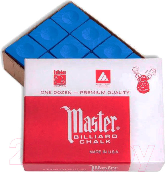 Изображение товара Мел для бильярда Tweeten Master 12415 (12шт, светло-голубой)