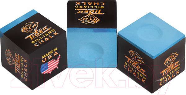 Изображение товара Мел для бильярда Tiger Chalk 12313 (3шт, синий)