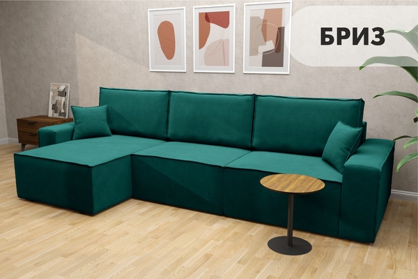 Изображение товара Диван угловой Mio Tesoro Бриз левый (Velutto 20)