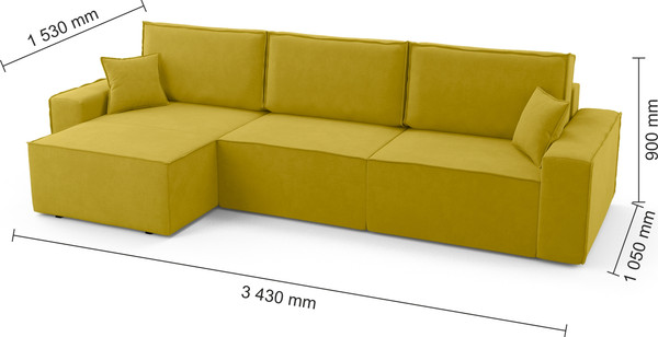 Изображение товара Диван угловой Mio Tesoro Бриз левый (Velutto 28)