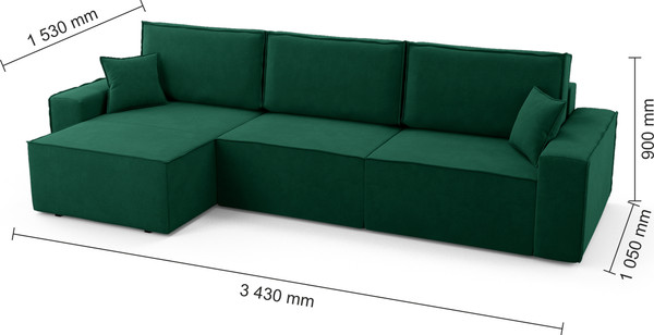 Изображение товара Диван угловой Mio Tesoro Бриз левый (Velutto 33)