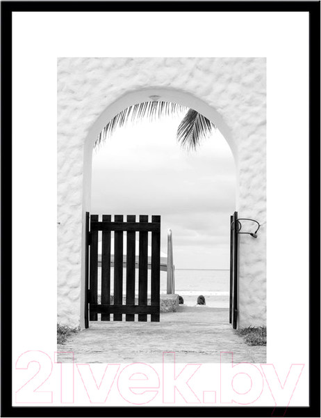 Изображение товара Постер Мирам ЧБ. Арка к пляжу / 230403302 (30x40)