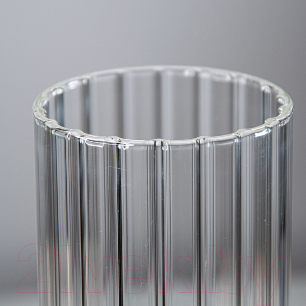 Изображение товара Ваза Элетех Тубо 8x20 / 4840900075 (рифленый прозрачный)