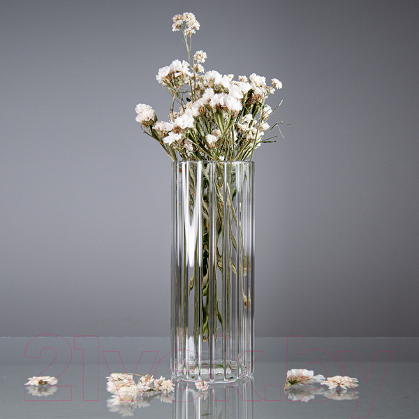 Изображение товара Ваза Элетех Тубо 8x20 / 4840900075 (рифленый прозрачный)