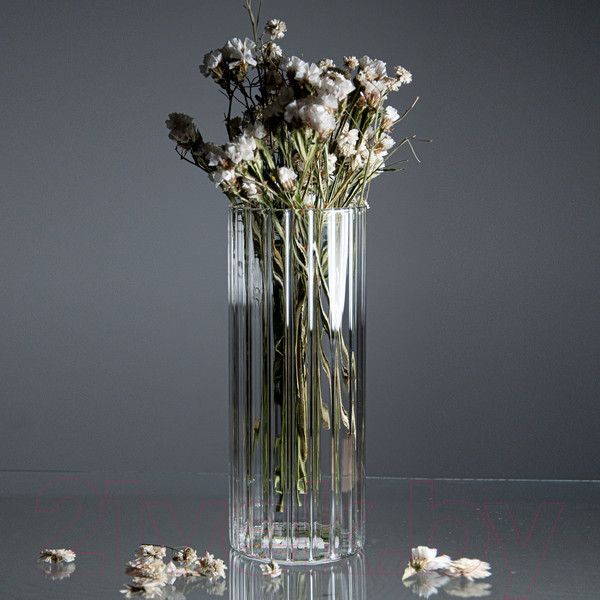 Изображение товара Ваза Элетех Тубо 8x20 / 4840900075 (рифленый прозрачный)