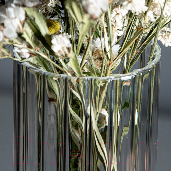 Изображение товара Ваза Элетех Тубо 8x20 / 4840900075 (рифленый прозрачный)