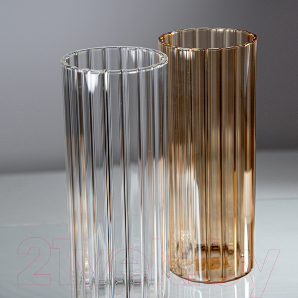 Изображение товара Ваза Элетех Тубо 8x20 / 4840900075 (рифленый прозрачный)