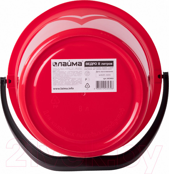 Изображение товара Ведро Laima 603892 (8л, красный)