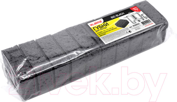 Изображение товара Набор губок для мытья посуды Laima Big Black / 608650 (10шт)