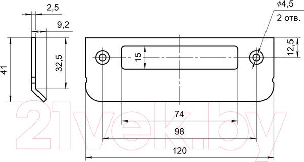 Изображение товара Замок врезной Border 74500-ЗВ9-8/13-СП