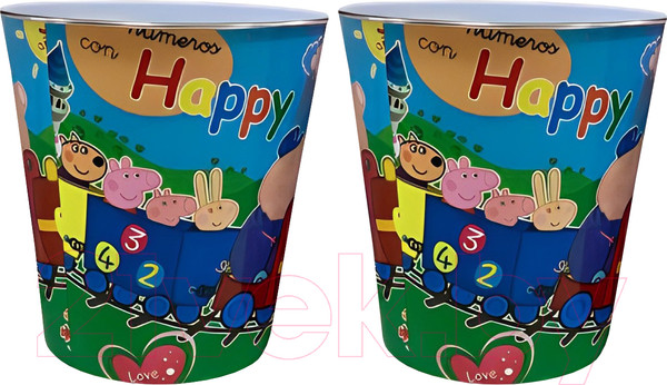 Изображение товара Корзина для бумаг No Brand 10117 7л (2шт, Пэппа)