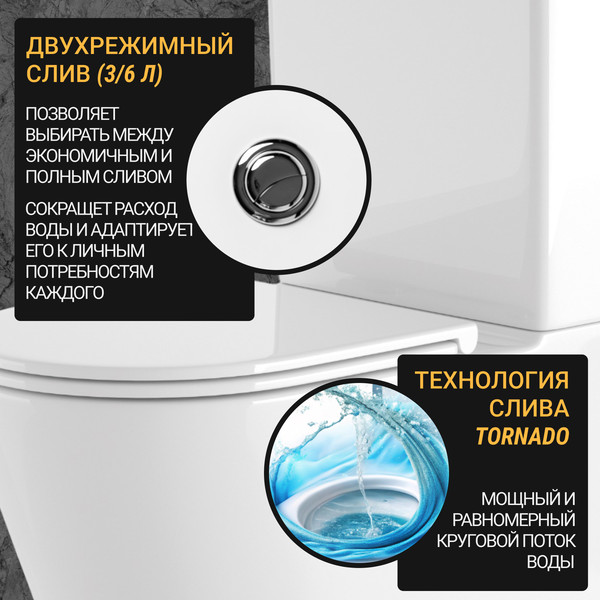 Изображение товара Унитаз напольный Saniteco KW-T005B-R