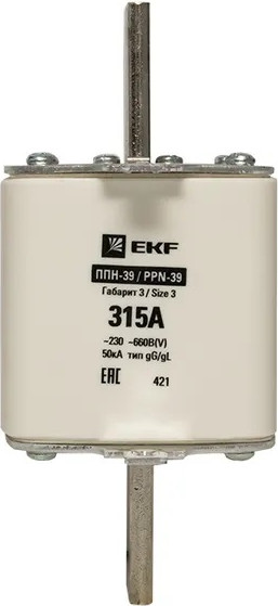 Изображение товара Предохранитель плавкий EKF PROxima fus-39/630/315