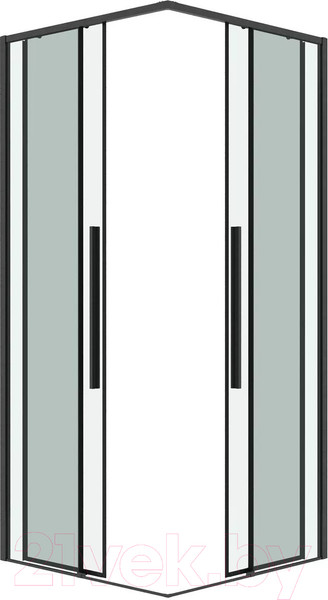 Изображение товара Душевая дверь Grossman Galaxy 120x195 / 1/2.K33.01.12.42.00 (графит сатин/стекло прозрачное)