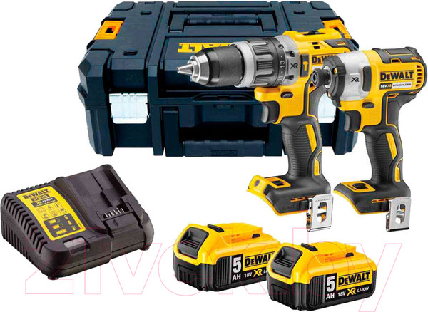 Изображение товара Набор профессионального электроинструмента DeWalt DCD796 + DCF887 / DCK266P2T