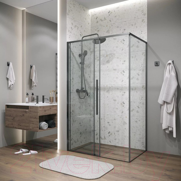 Изображение товара Душевой уголок Grossman Galaxy 110x70x195 / 120.K33.01.1170.42.00 (графит сатин/стекло прозрачное)