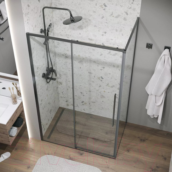 Изображение товара Душевой уголок Grossman Galaxy 110x70x195 / 120.K33.01.1170.42.00 (графит сатин/стекло прозрачное)