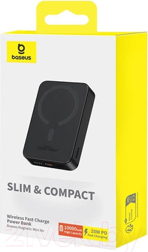 Изображение товара Портативное зарядное устройство Baseus Magnetic Mini Air 10000mAh / P10059001113-00/PPCXM10A (черный)