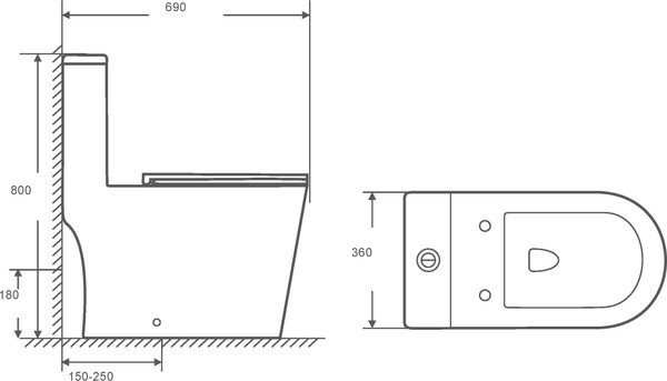 Изображение товара Унитаз напольный Saniteco KW-80673