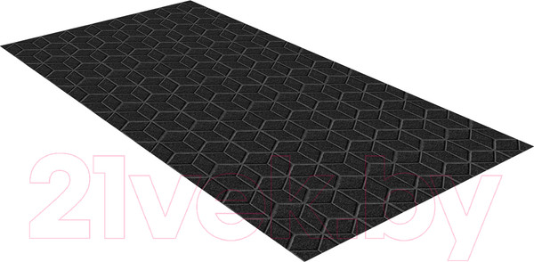 Изображение товара Коврик грязезащитный Shahintex Практик Соты антискользящий 80x120 / 846825 (черный гранит 03)