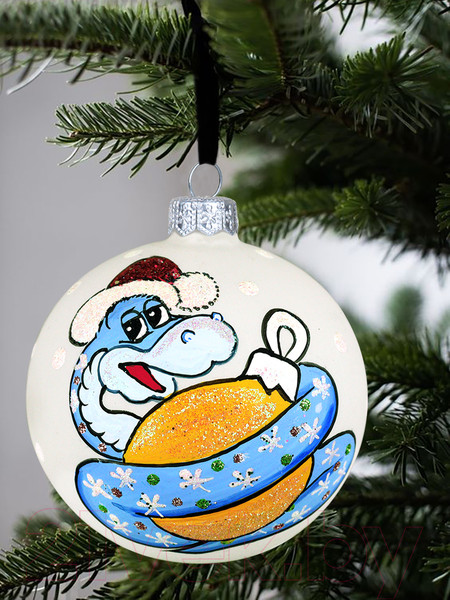 Изображение товара Шар новогодний Декарт Воздушный змей 8Ш0097 (8см, белый)