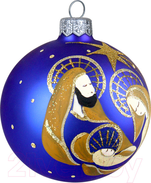 Изображение товара Шар новогодний Декарт Рождество 8Ш0095 (8см, синий)