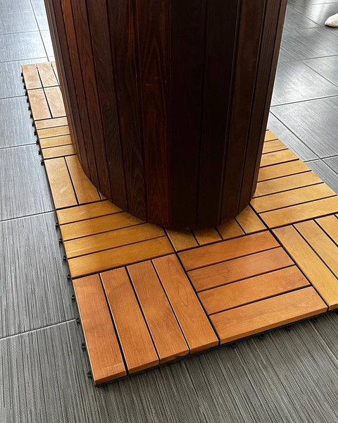 Изображение товара Плитка садовая Polarspa Из термодревесины 30x30 (9шт, береза)