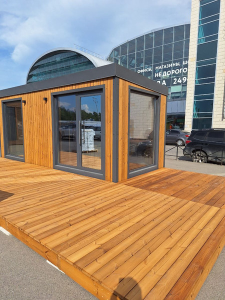 Изображение товара Терраса для купели Polarspa 120x240 из термодревесины (береза)