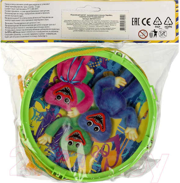 Изображение товара Музыкальная игрушка Играем вместе Барабан монстры / B678375-R13
