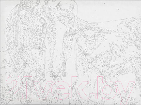 Изображение товара Картина по номерам MultiArt Милые лошади / CANV30X40-MULTI57