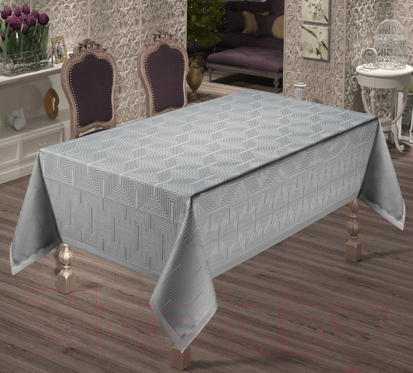 Изображение товара Скатерть DO&CO Yildiz 160x220 / 11974 (серый)