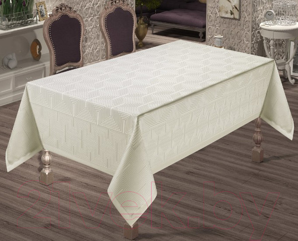 Изображение товара Скатерть DO&CO Yildiz 160x220 / 11974 (кремовый)