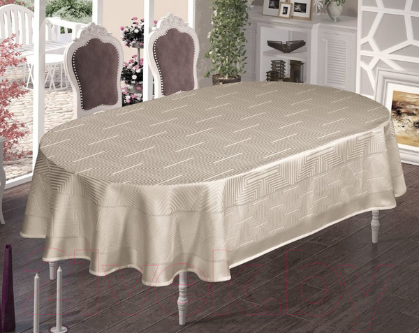 Изображение товара Скатерть DO&CO Yildiz 160x220 / 11975 (капучино)