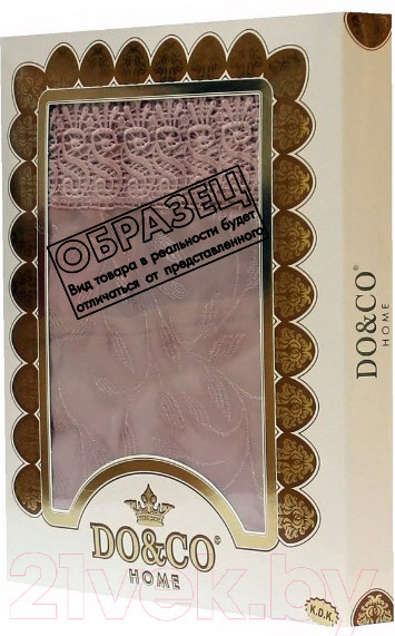Изображение товара Скатерть DO&CO c гипюром 160x220 / 8082 (золотой)