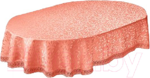Изображение товара Скатерть DO&CO c гипюром 160x220 / 8525 (овал, персиковый)