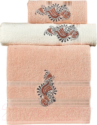 Изображение товара Набор полотенец Two Dolphins Erge / 11859 (3шт,в коробке,персиковый)
