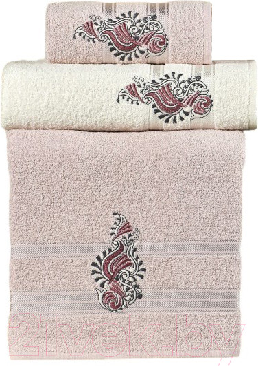 Изображение товара Набор полотенец Two Dolphins Erge / 11859 (3шт,в коробке,светло-розовый)