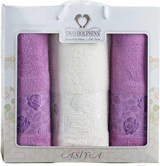 Изображение товара Набор полотенец Two Dolphins Asiya / 9835 (3шт,в коробке,лиловый)
