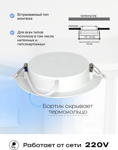 Изображение товара Точечный светильник Truenergy 10082