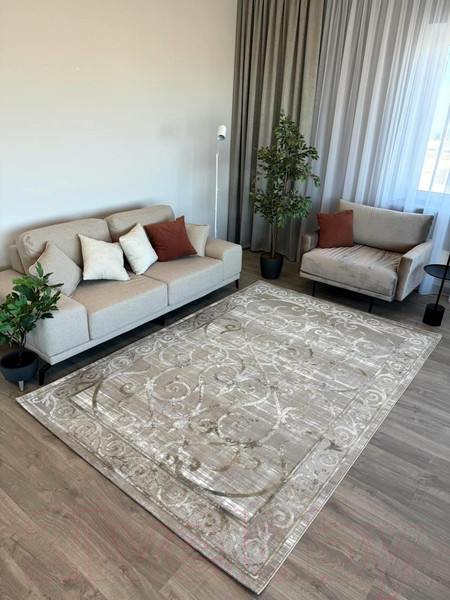 Изображение товара Ковер Radjab Carpet Анталия Прямоугольник D029B / 9199RK (1x2, Dark Vizon/Vizon)