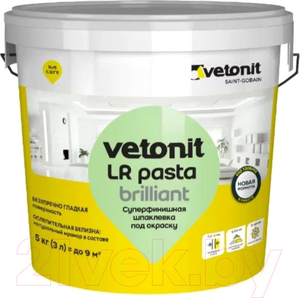 Изображение товара Шпатлевка готовая WEBER Vetonit LR Pasta Brilliant (5кг)