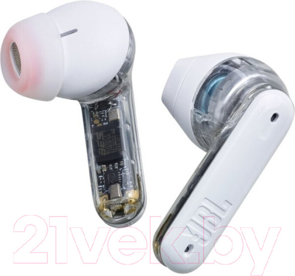 Изображение товара Беспроводные наушники JBL Tune Flex Ghost / JBLTFLEXGWHT (белый)