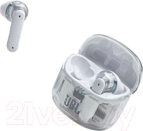 Изображение товара Беспроводные наушники JBL Tune Flex Ghost / JBLTFLEXGWHT (белый)