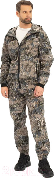 Изображение товара Костюм для охоты и рыбалки Huntsman Стрелок Антимоскит летний Сорочка смесовая Лабиринт (р-р 52-54/170-176)