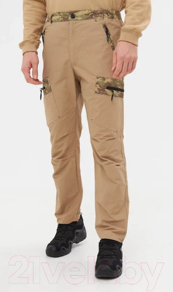 Изображение товара Штаны для охоты и рыбалки Huntsman Матрица Nylon Cotton летние Рип-Стоп Песок (р-р 52-54/182)