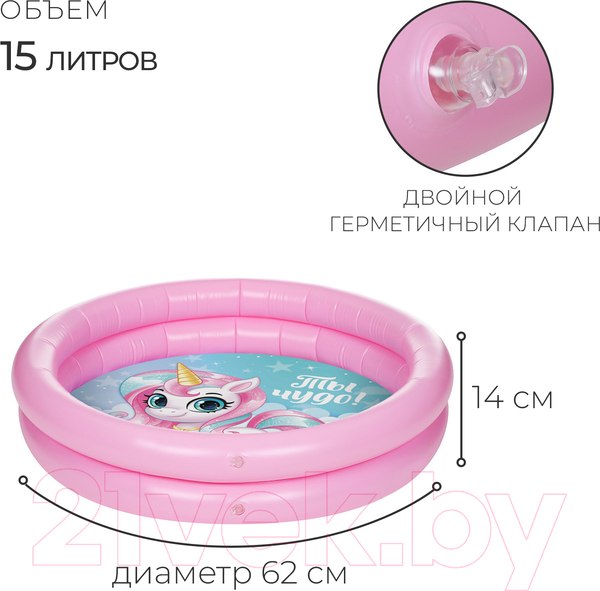Изображение товара Надувной бассейн На волне Единорог / 9404073 